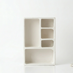 Bela Geometric Organiser Shelf | Versatile Ivory Design