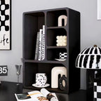 Bela Geometric Organiser Shelf | Versatile Black Design