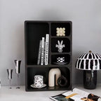 Bela Geometric Organiser Shelf | Versatile Black Design