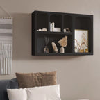 Bela Geometric Organiser Shelf | Versatile Black Design