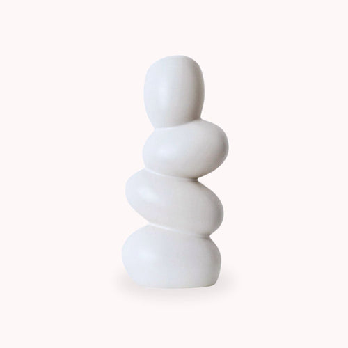 Bela Ceramic Centrepiece Vase | Abstract Stacked Stone Design