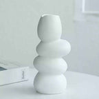 Bela Ceramic Centrepiece Vase | Abstract Design, Durable White Finish