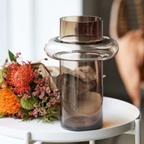 Bela Amber Ring Vase | High-Strength Glass, Ombre Design