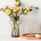 Bela Amber Ring Vase | High-Strength Glass, Ombre Design