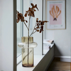Brio Amber Ring Vase | High-Strength Glass, Ombre Design