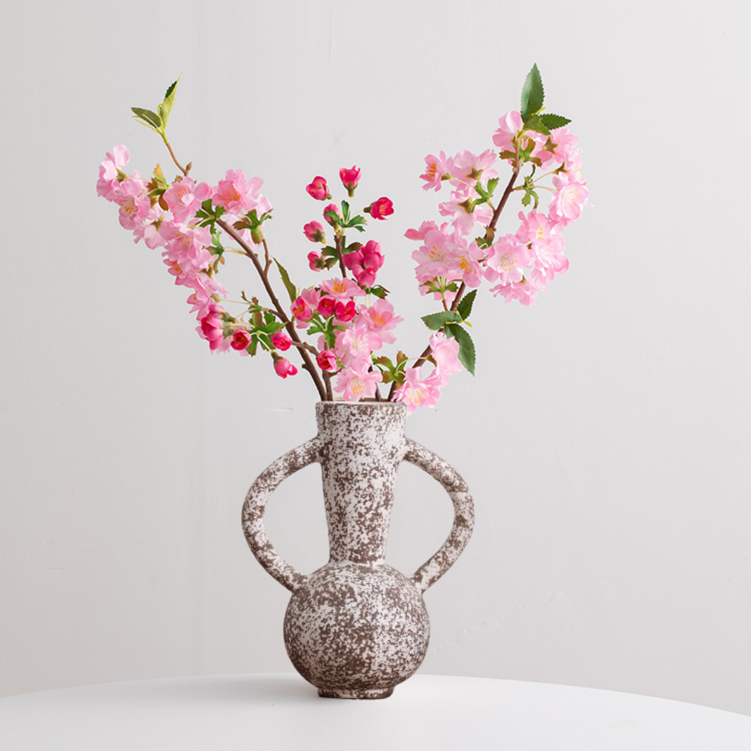 Kora Ceramic Vase Set | Textured Artisanal Design, Set of 2