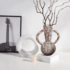 Kora Decorative Figure Set | Textured Ceramic, Ethnic Style