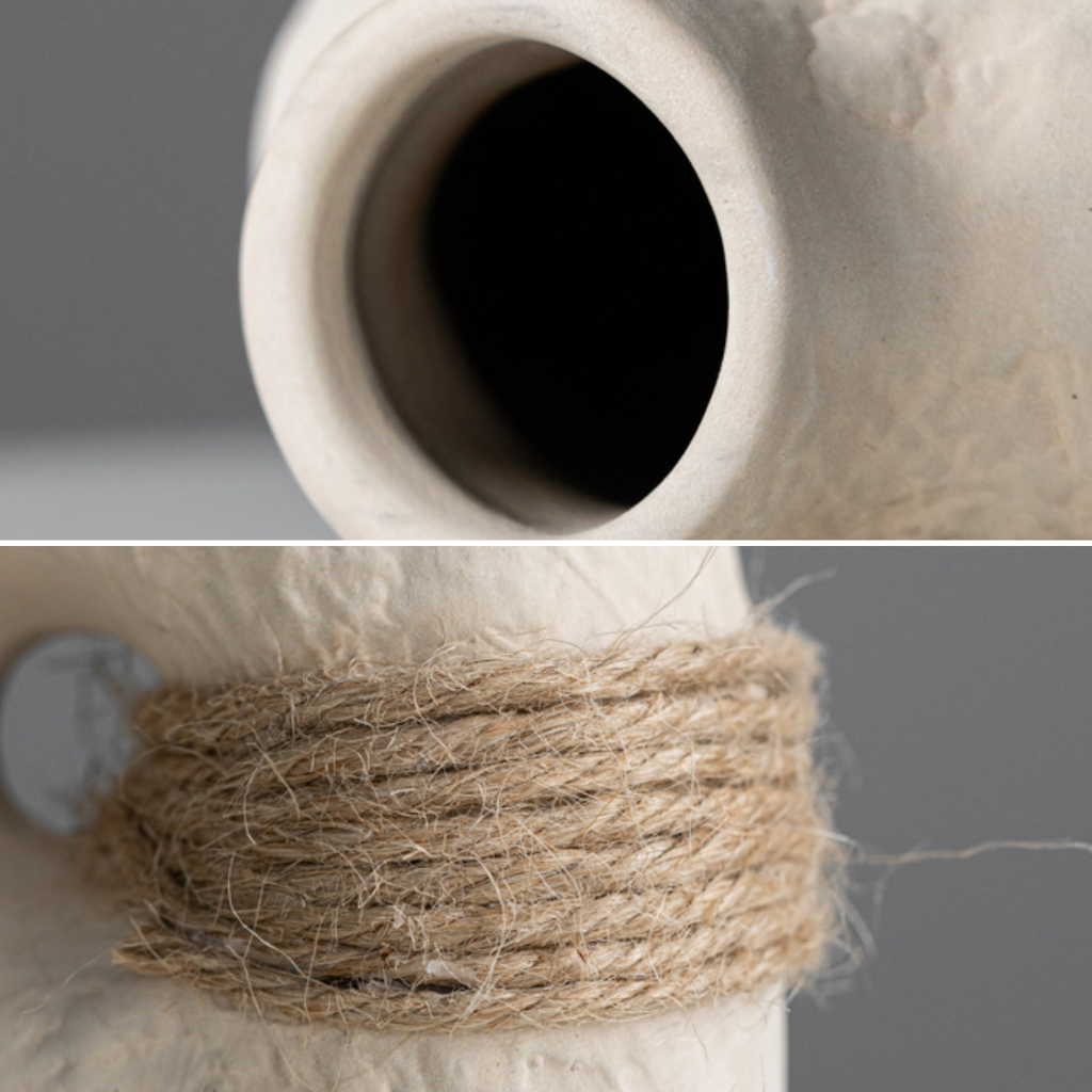 Bela Ceramic Vases Set | Eco-Friendly, Textured White Porcelain