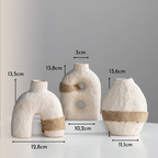 Bela Ceramic Vases Set | Eco-Friendly, Textured White Porcelain