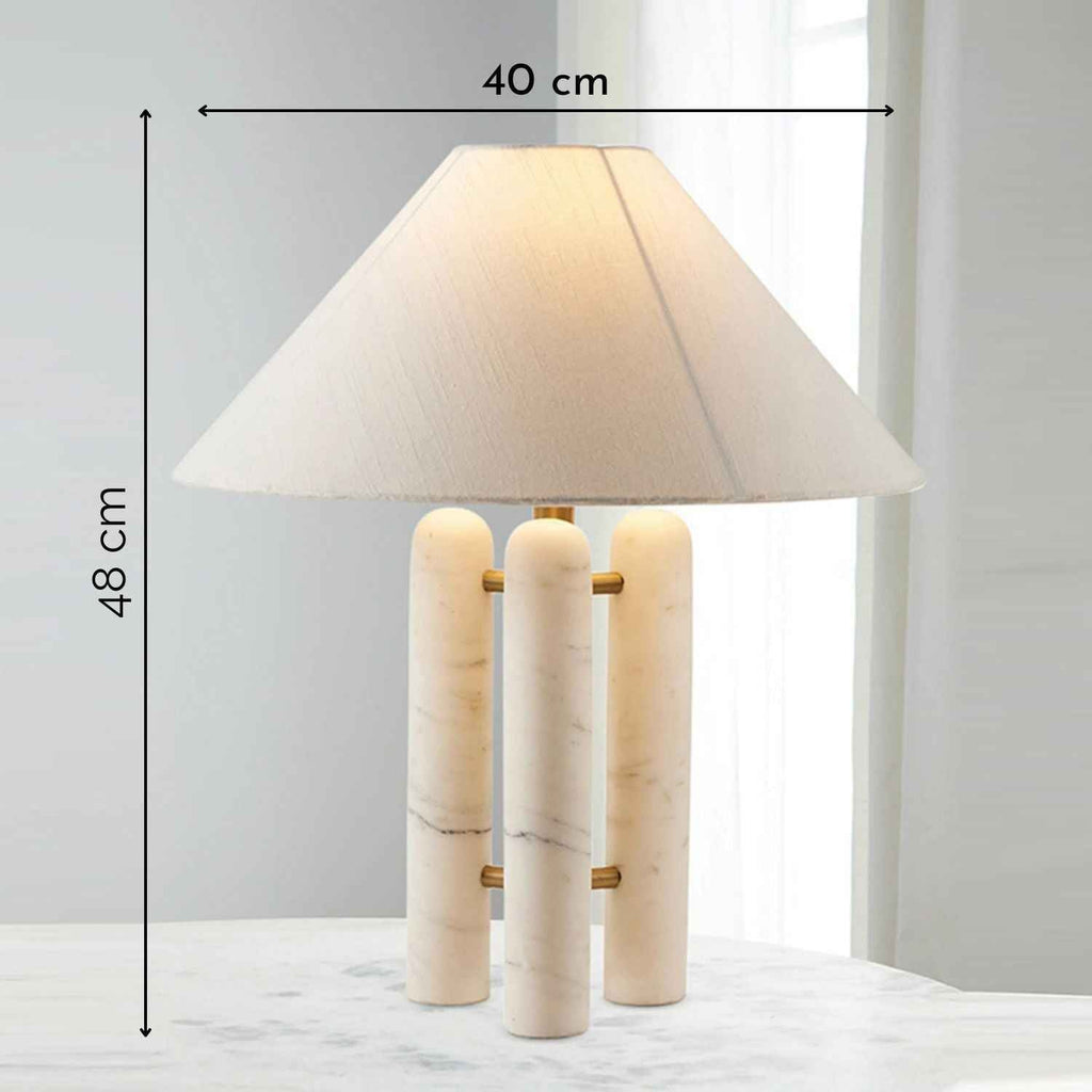 Nordic – Cream Marble Table Lamp 48cm