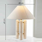 Nordic – Cream Marble Table Lamp 48cm