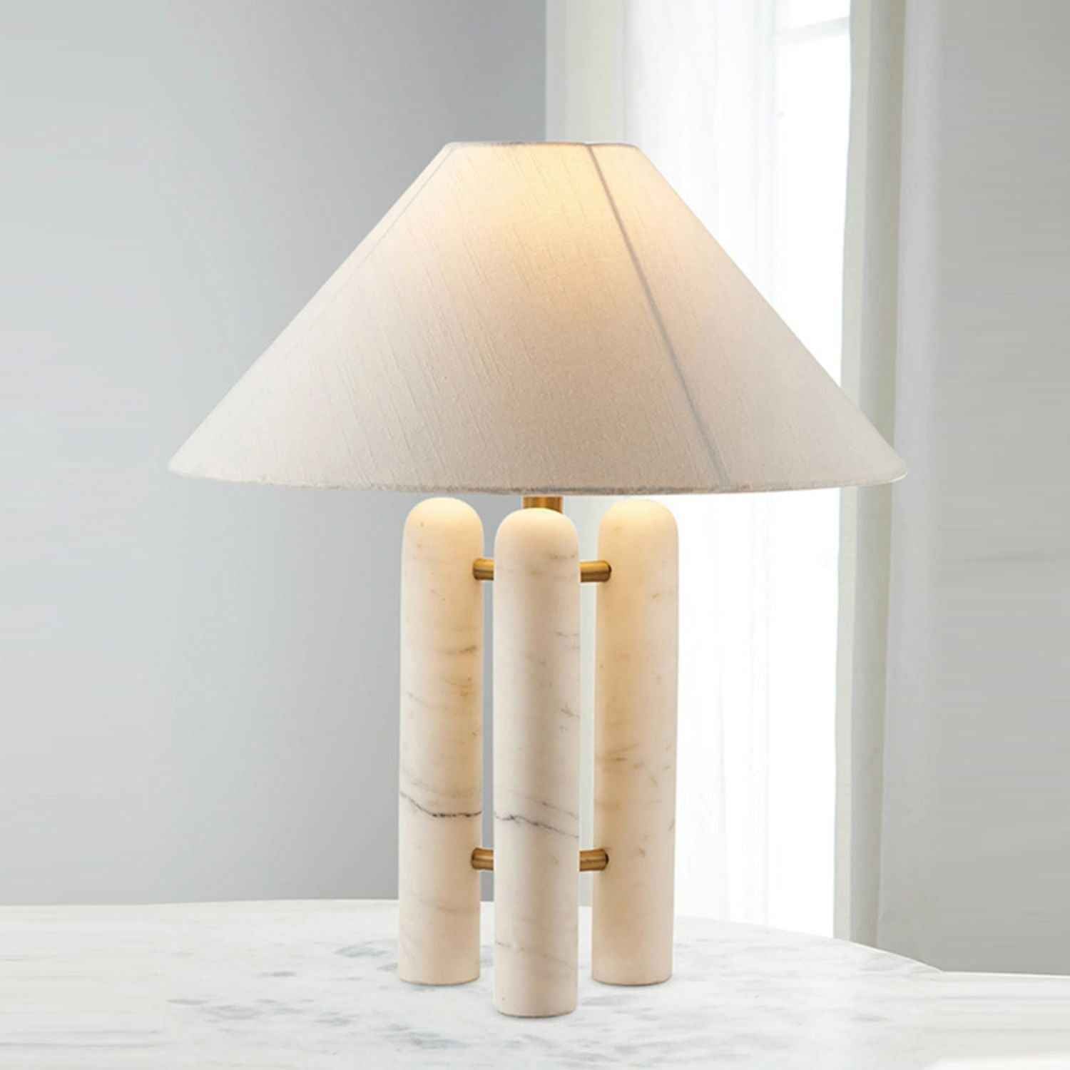 Nordic – Cream Marble Table Lamp 48cm