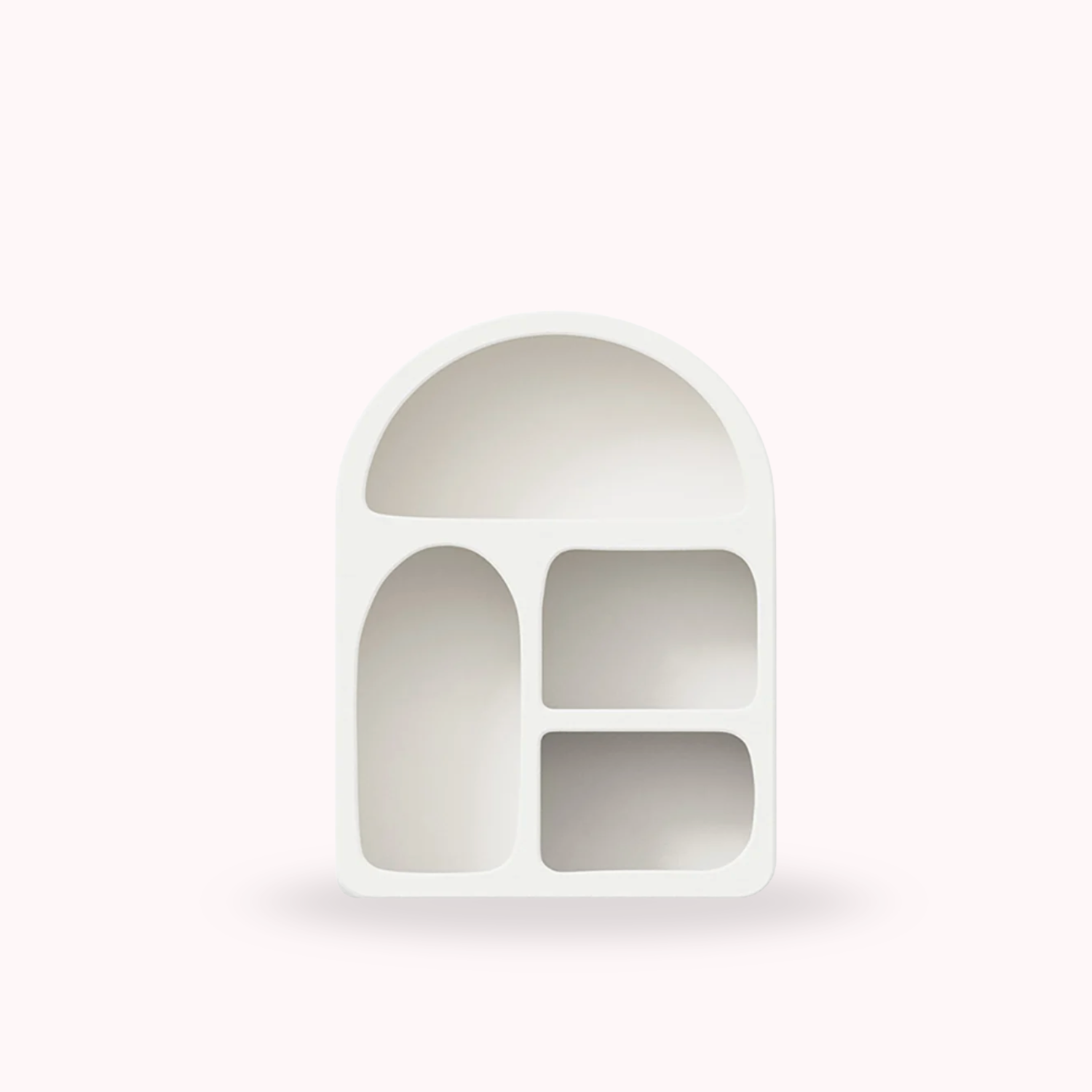 Bela Small Shelf | Scandinavian Ivory Design, 4 Functional Niches