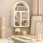 Bela Small Shelf | Scandinavian Ivory Design, 4 Functional Niches