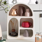 Bela Small Shelf | Scandinavian Ivory Design, 4 Functional Niches