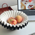 Bela Shell Style Fruit Bowl | Ceramic, Organic Design in White