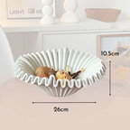 Bela Shell Style Fruit Bowl | Ceramic, Organic Design in White