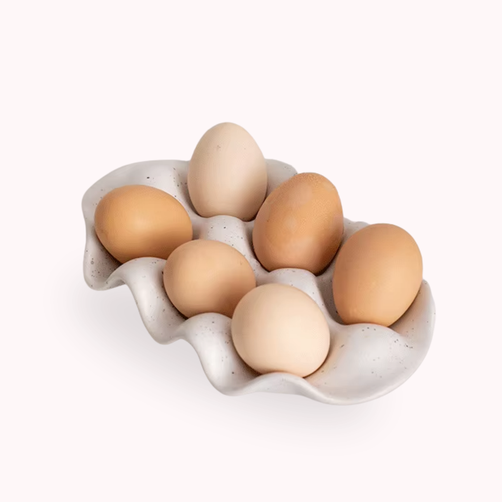 Bello Ceramic Egg Holder | Minimalist Design for 6 Eggs
