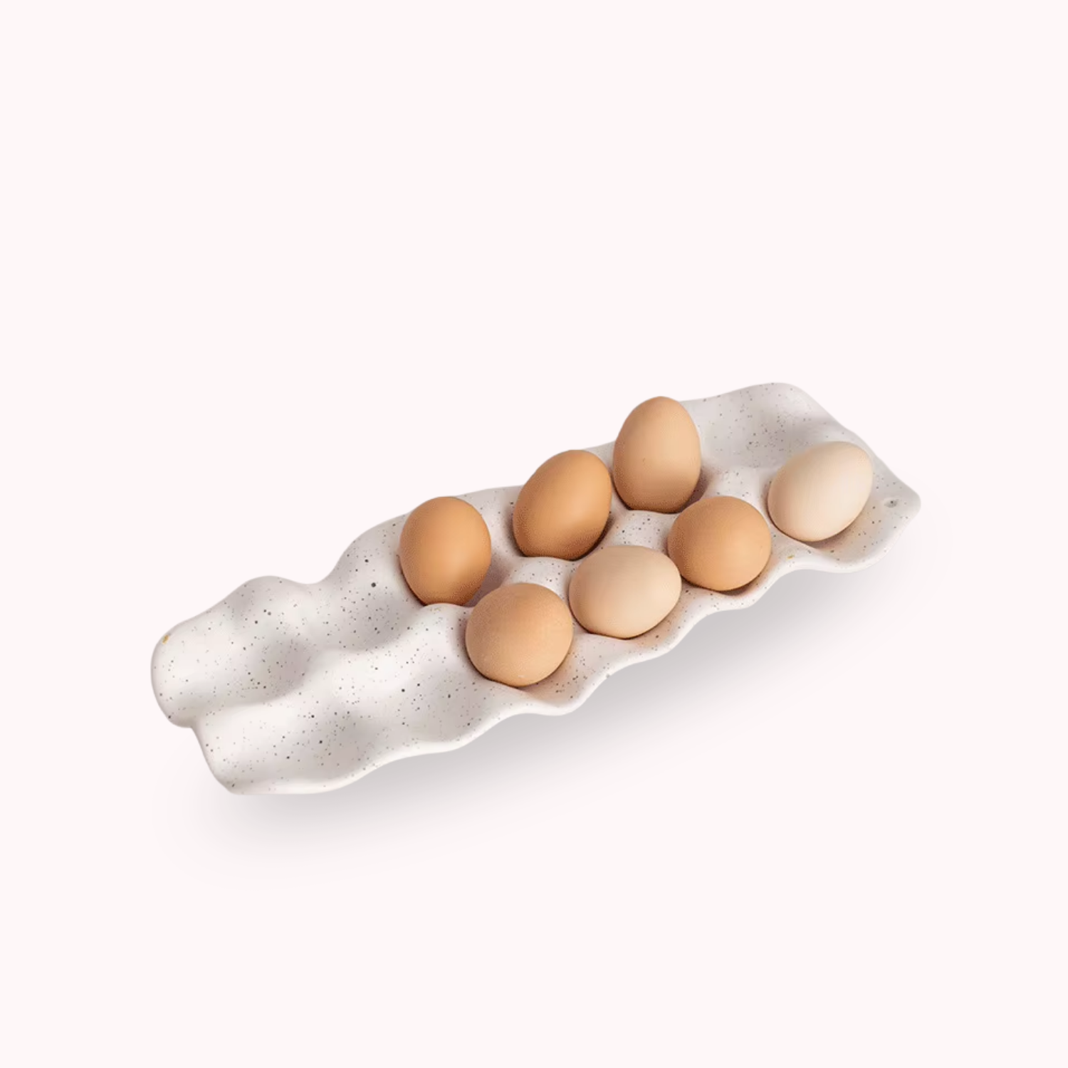 Bento Ceramic Egg Holder | Minimalist Design for 12 Eggs