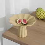 Bela Fruit Bowl | Beige Ceramic with Flower-Like Wavy Edge