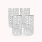 Belo Double-Walled Glasses | Borosilicate, Wave Design, 300 ml
