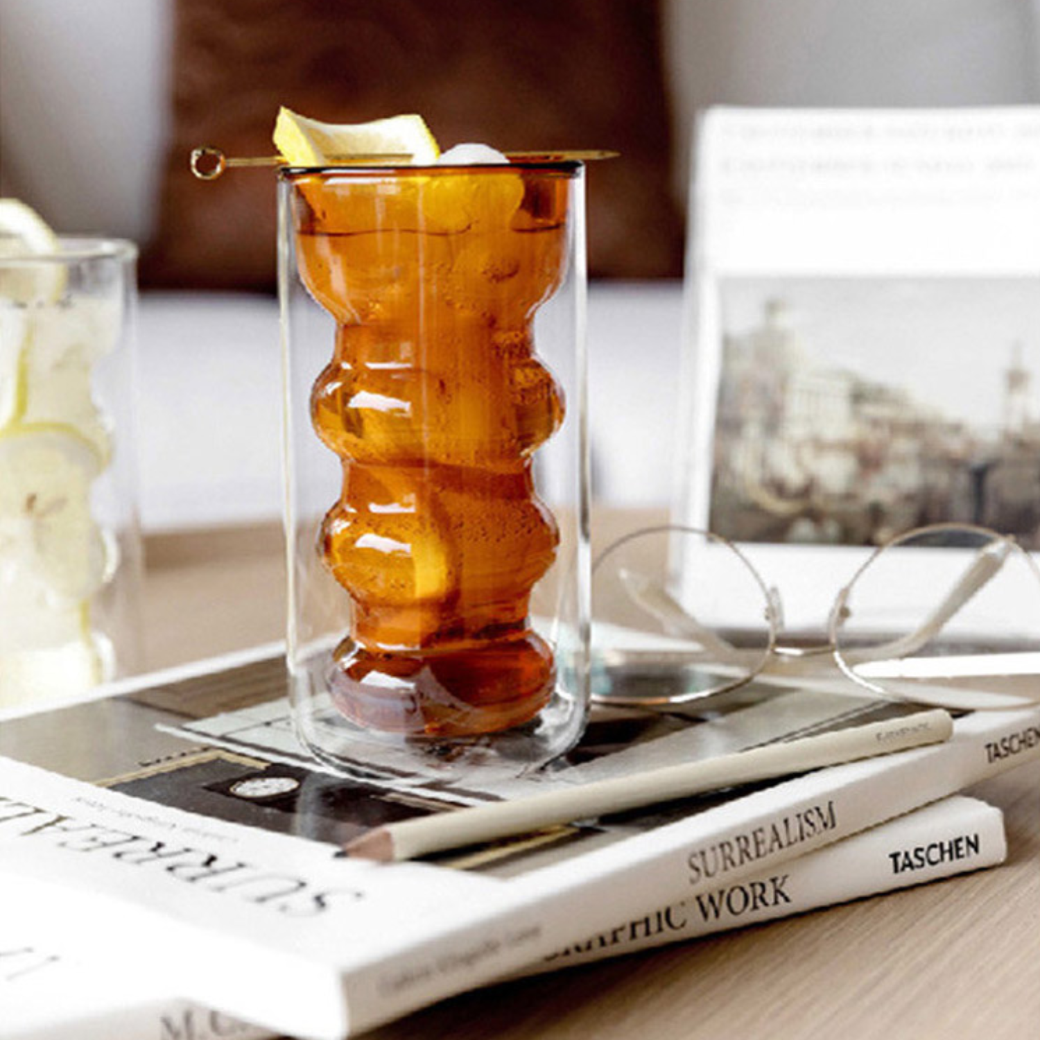 Belo Double-Walled Glasses | Borosilicate, Wave Design, 300 ml