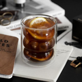 Belo Double-Walled Glasses Set | Borosilicate, Wave Design