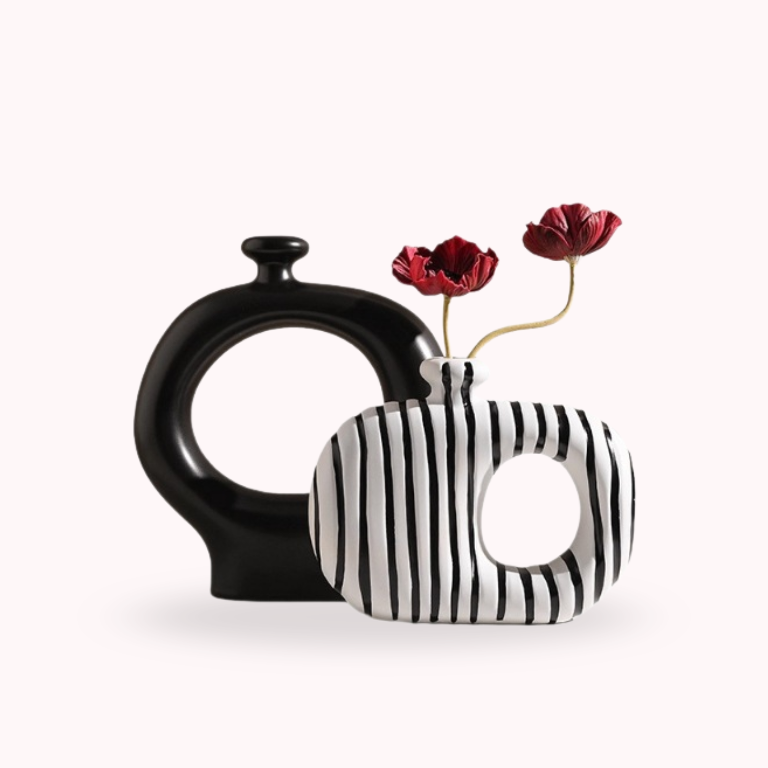 Bela Modern Ceramic Vases | Sculptural Design, Set of 2