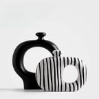 Bela Modern Ceramic Vases | Sculptural Design, Set of 2