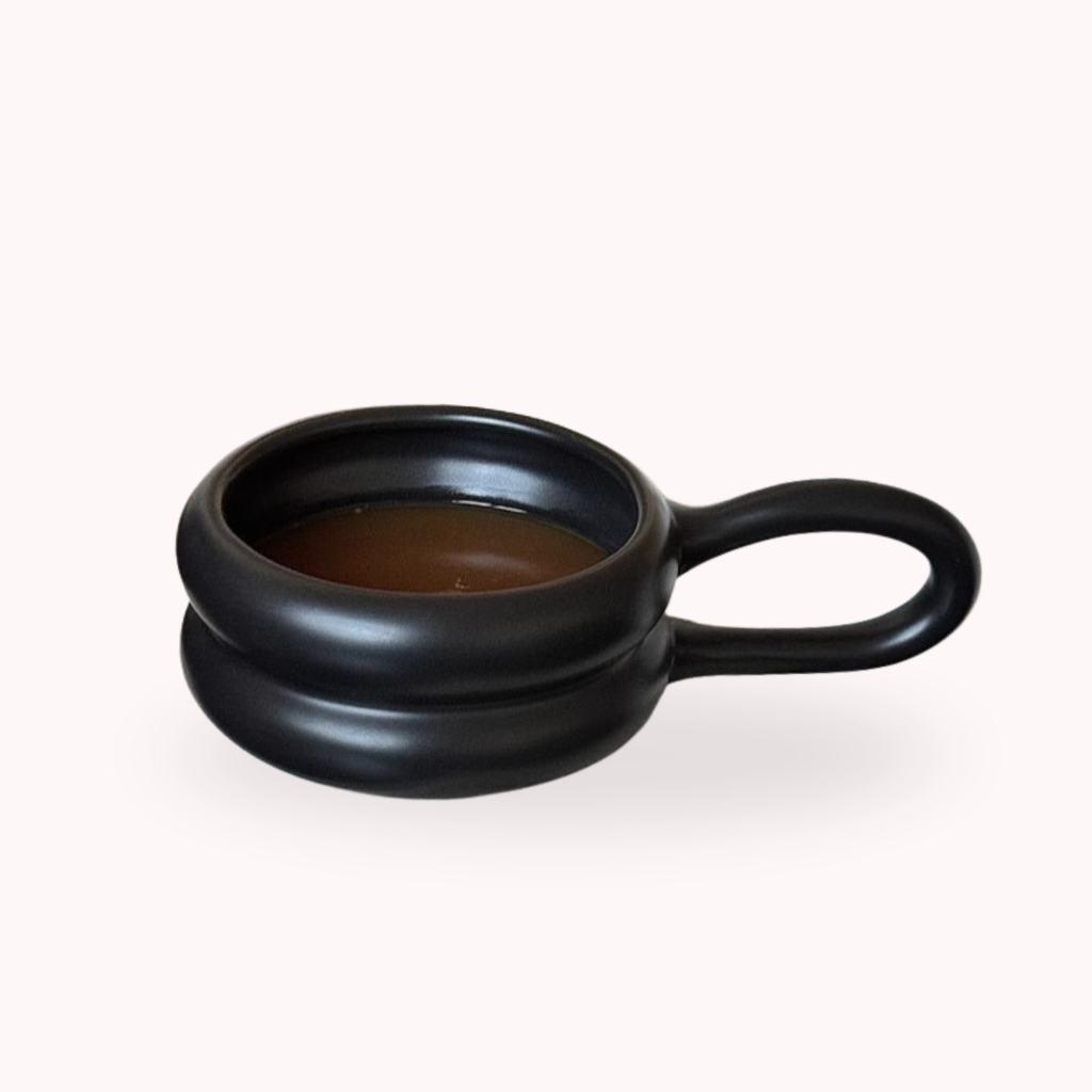 Belo Dark Ceramic Mug | Ergonomic Handle, 250 ml Capacity