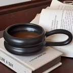 Belo Dark Ceramic Mug | Ergonomic Handle, 250 ml Capacity