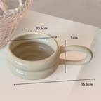 Bela Ceramic Mug | 250 ml, Ergonomic Handle, Nordic Design