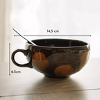 Bela Nougat Milk Mug Bowl | 350 ml Capacity, Glossy Finish