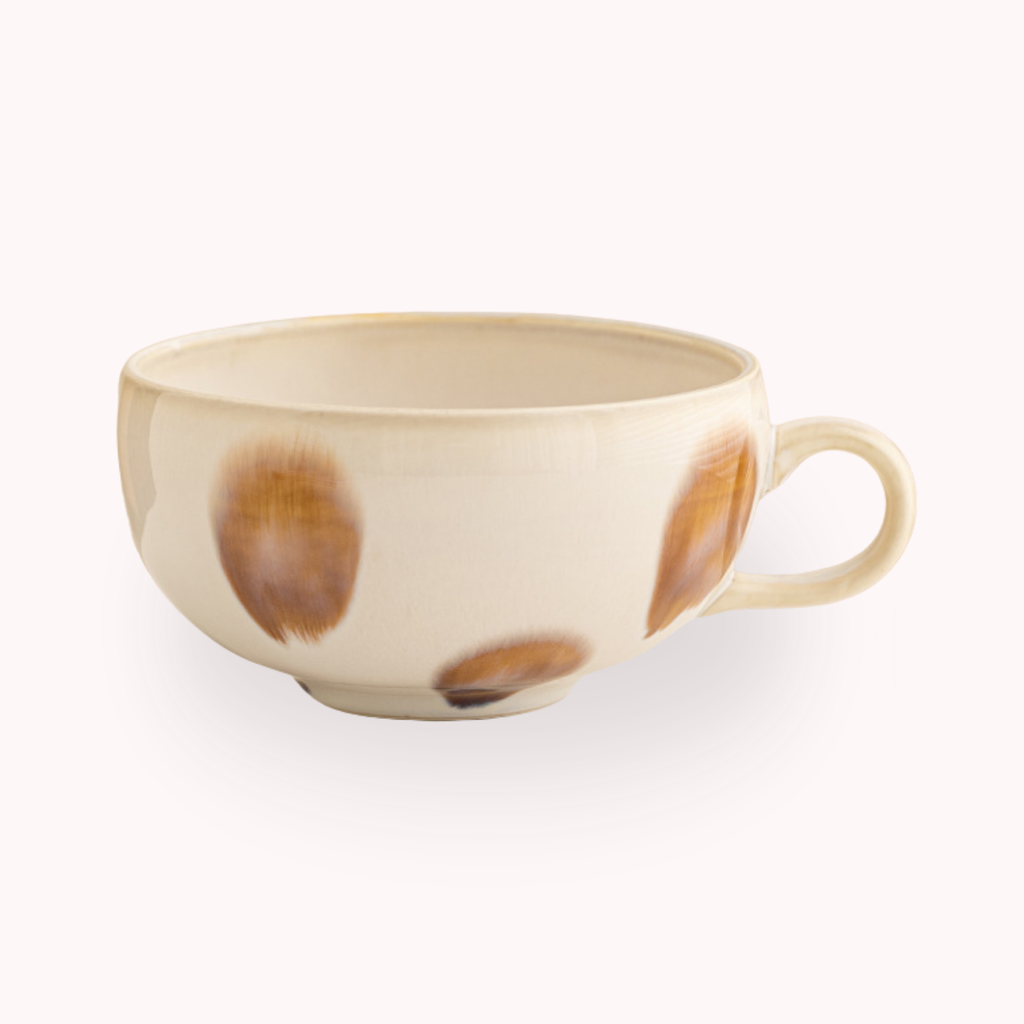 Caro Mug | 350ml Capacity, Glossy Caramel Cream Finish