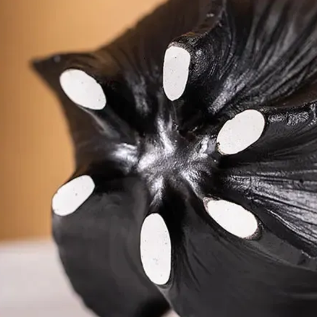 Bela Black Pepper Vase Sculpture | Black Ceramic, Versatile Design