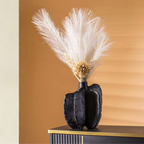 Bela Black Pepper Vase Sculpture | Black Ceramic, Versatile Design