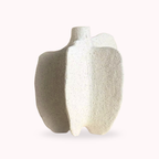 Bela White Pepper Jar Sculpture | Ceramic Vase, Modern Design