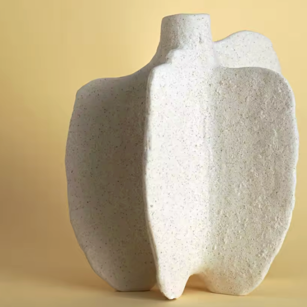 Bela White Pepper Jar Sculpture | Ceramic Vase, Modern Design