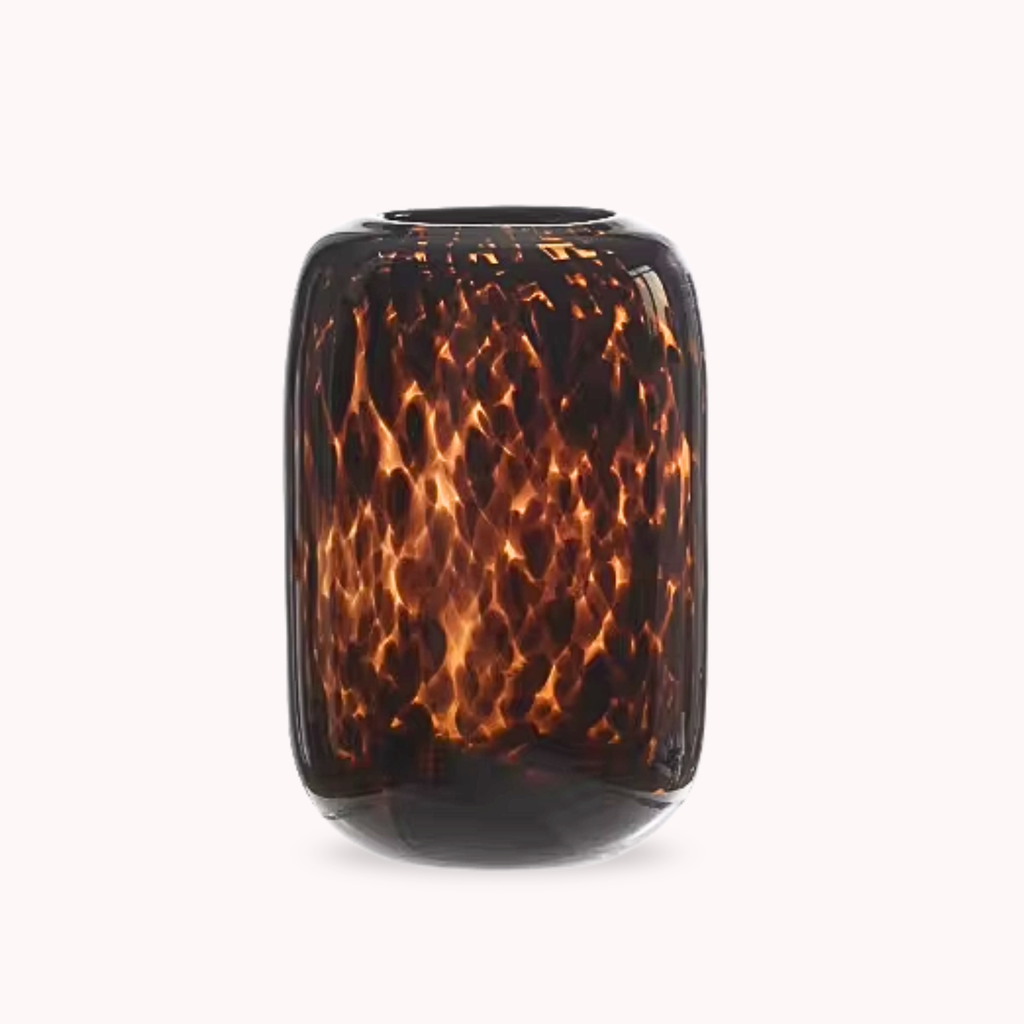 Cora Print Vase | Tortoiseshell Glass, Soft Edge Design