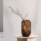 Bello Turtle Shell Vase | Treated Glass, Soft Edge Design