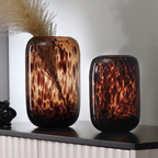 Bello Turtle Shell Vase | Treated Glass, Soft Edge Design