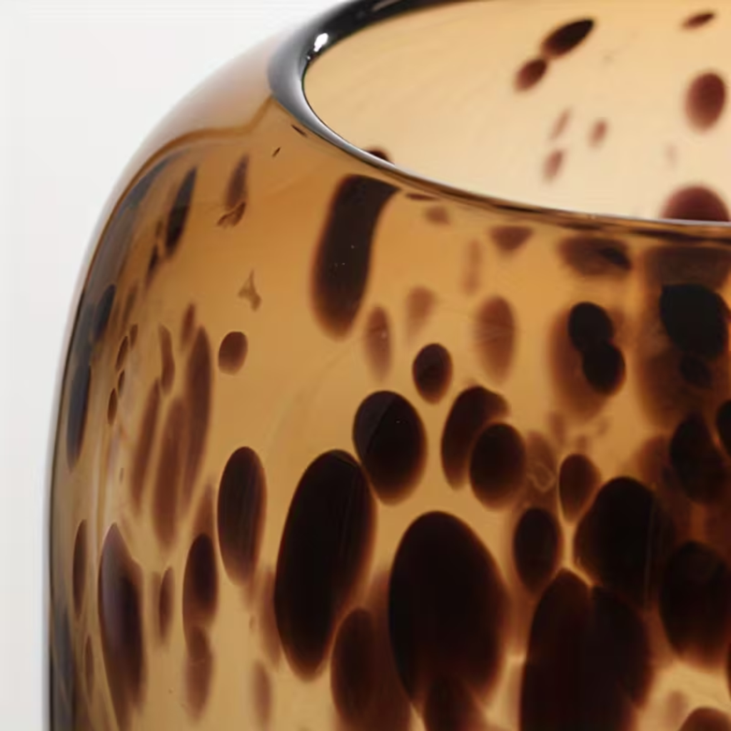 Bello Turtle Shell Vase | Treated Glass, Soft Edge Design