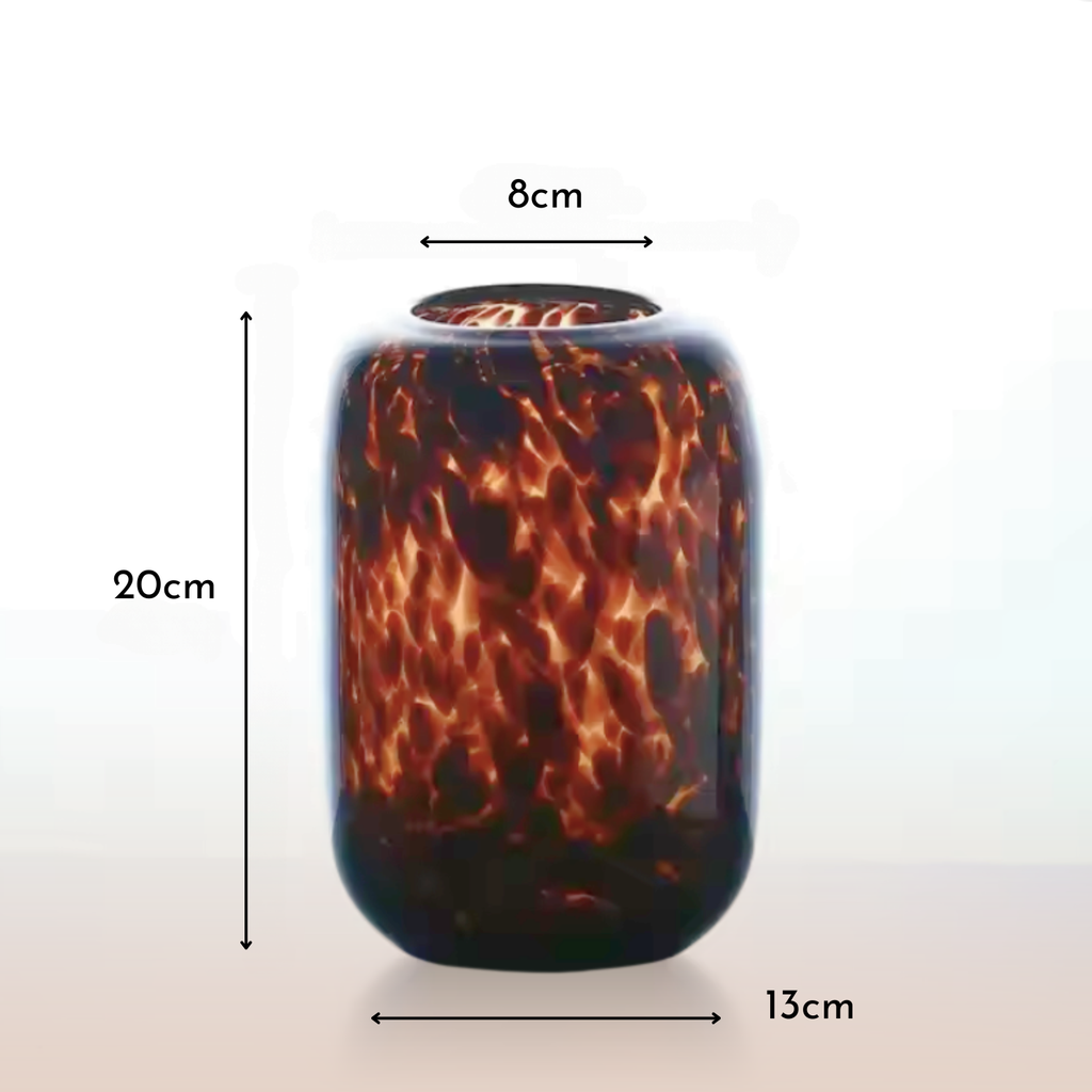 Bello Turtle Shell Vase | Treated Glass, Soft Edge Design