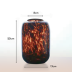 Bello Turtle Shell Vase | Treated Glass, Soft Edge Design