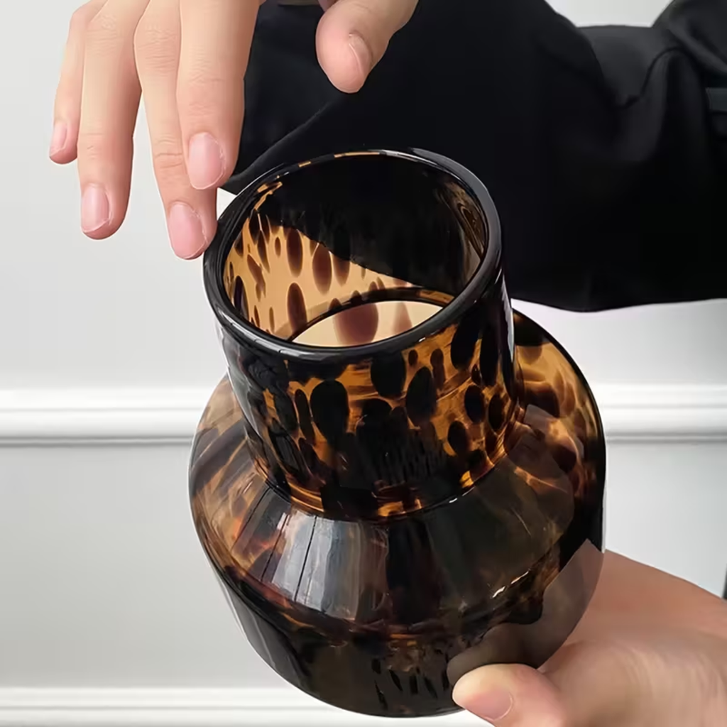 Brix Polygonal Vase | Tortoiseshell Glass, Geometric Design