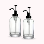 Bela Glass Dispenser Set | 500ml, Black Metallic Trigger, Set of 2