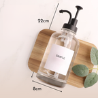 Bela Glass Dispenser Set | 500ml, Black Metallic Trigger, Set of 2