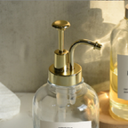 Bela Glass Dispenser Set | 500ml, Gold Trigger, Reinforced Base