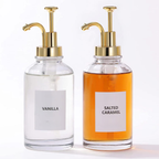 Bela Glass Dispenser Set | 500ml, Gold Trigger, Reinforced Base