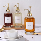 Bela Glass Dispenser Set | 500ml, Gold Trigger, Reinforced Base